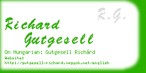 richard gutgesell business card